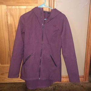 Woman’s hooded North Face jacket  size medium